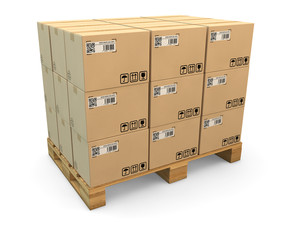 pallet of boxes